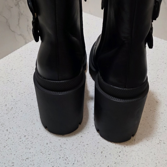 New Gucci Kensington GG Supreme Jeweled Buckle Black Bootie Boots Sz 38 - Picture 7 of 8